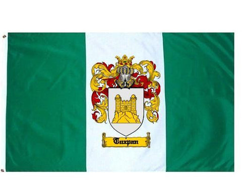 Tuxpan family crest coat of arms flag