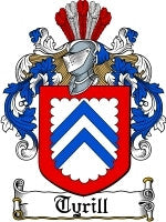 Tyrill coat of arms family crest download