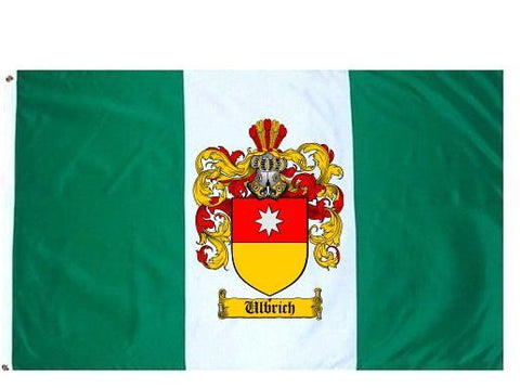 Ulbrich family crest coat of arms flag