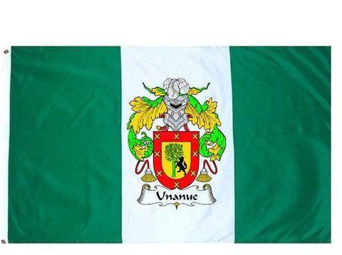 Unanue family crest coat of arms flag