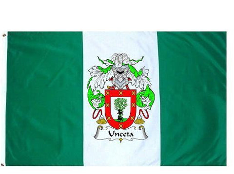 Unceta family crest coat of arms flag