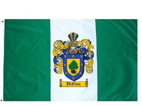 Urbina family crest coat of arms flag
