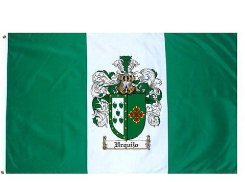 Urquijo family crest coat of arms flag