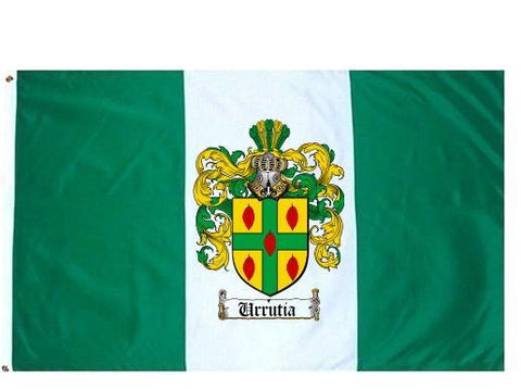 Urrutia family crest coat of arms flag