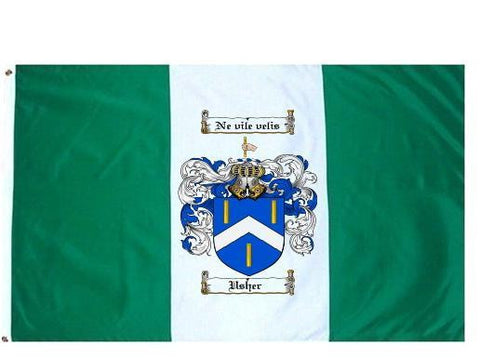Usher family crest coat of arms flag