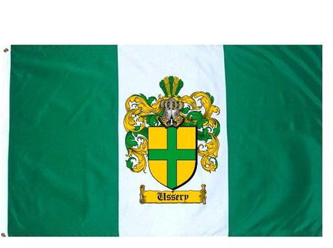 Ussery family crest coat of arms flag