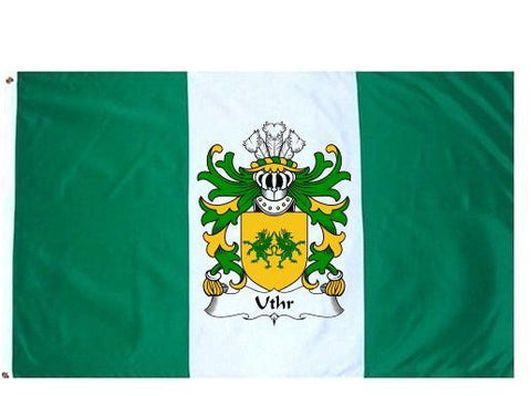 Uthr family crest coat of arms flag