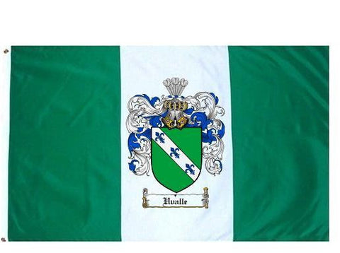 Uvalle family crest coat of arms flag