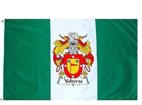 Valderas family crest coat of arms flag