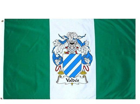 Valdes family crest coat of arms flag