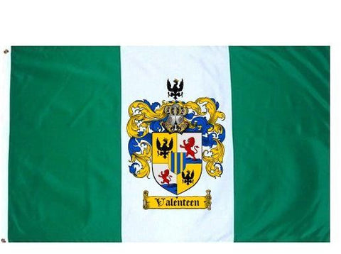 Valenteen family crest coat of arms flag
