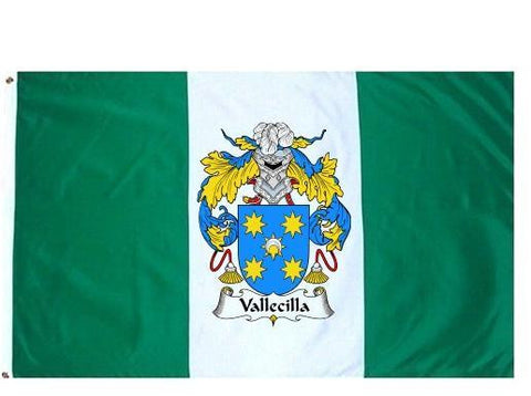 Vallecilla family crest coat of arms flag