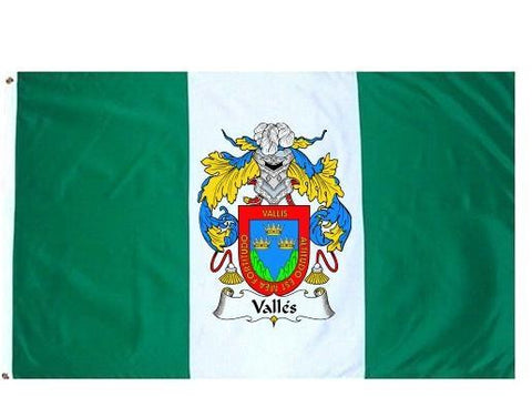 Valles family crest coat of arms flag