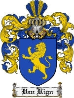 Van'Rign coat of arms family crest download