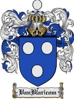 Vanblaricom coat of arms family crest download