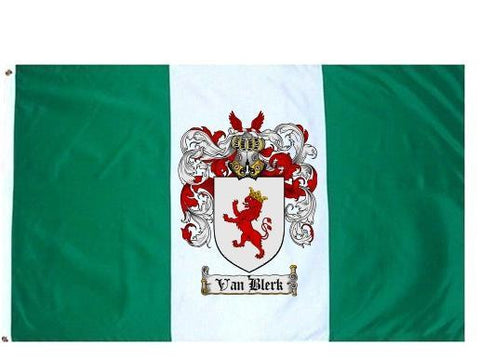 Vanblerk family crest coat of arms flag