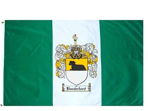 Vanderford family crest coat of arms flag