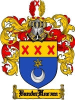 Vanderhueven coat of arms family crest download