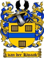 Vanderkwaak coat of arms family crest download
