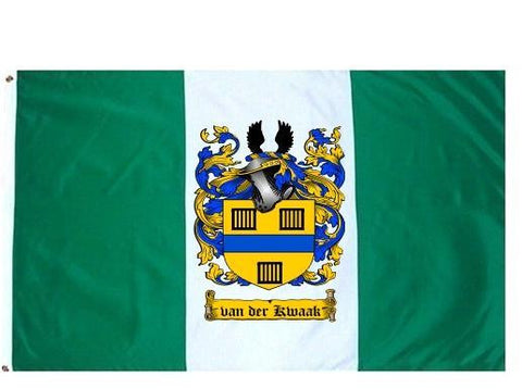 Vanderkwaak family crest coat of arms flag