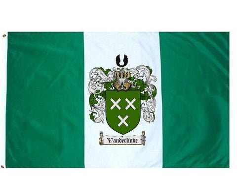 Vanderlinde family crest coat of arms flag