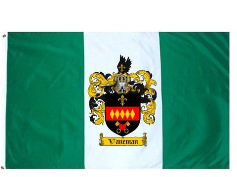 Vaneman family crest coat of arms flag