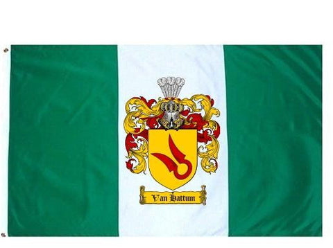 Vanhattum family crest coat of arms flag