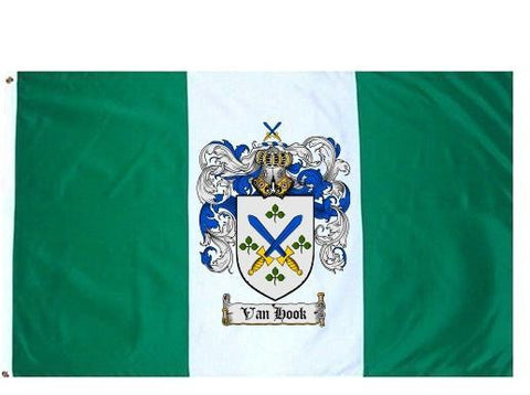 Vanhook family crest coat of arms flag