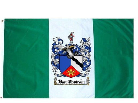 Vanoostrom family crest coat of arms flag