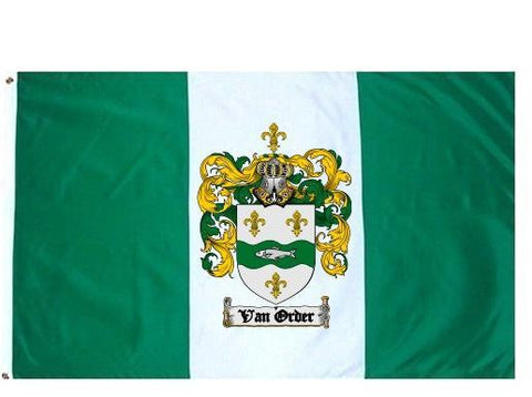 Vanorder family crest coat of arms flag
