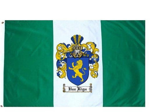 Vanrign family crest coat of arms flag