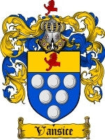 Vansice coat of arms family crest download