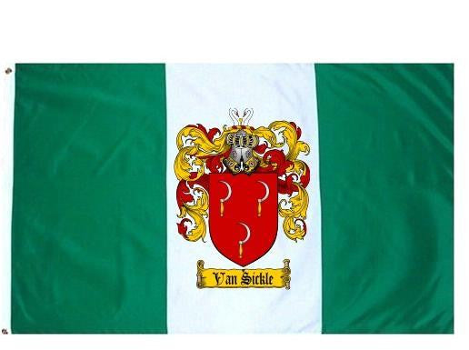 Vansickle Coat of Arms Flag / Family Crest Flag – Family Crests