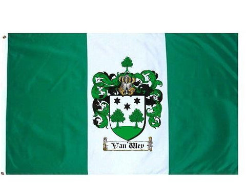 Vanwey family crest coat of arms flag