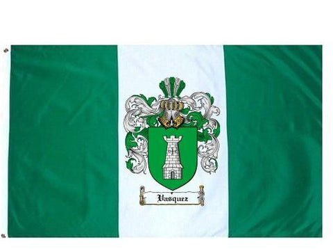 Vasquez family crest coat of arms flag