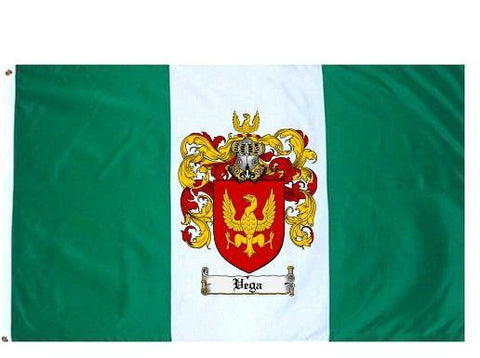 Vega family crest coat of arms flag