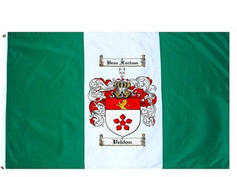 Veldon family crest coat of arms flag