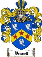 Vennell coat of arms family crest download
