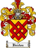 Verdon coat of arms family crest download
