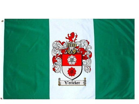 Vericker family crest coat of arms flag