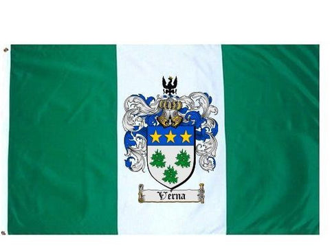 Verna family crest coat of arms flag
