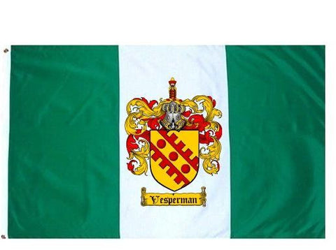 Vesperman family crest coat of arms flag