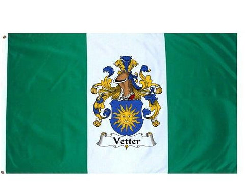 Vetter family crest coat of arms flag