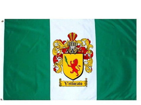 Vettorato family crest coat of arms flag