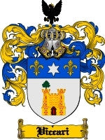 Viccari coat of arms family crest download