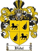 Vidal coat of arms family crest download
