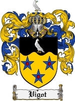 Vigot coat of arms family crest download