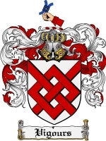 Vigours coat of arms family crest download