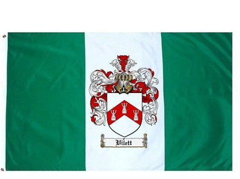 Vilett family crest coat of arms flag