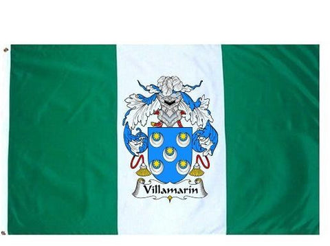 Villamarin family crest coat of arms flag